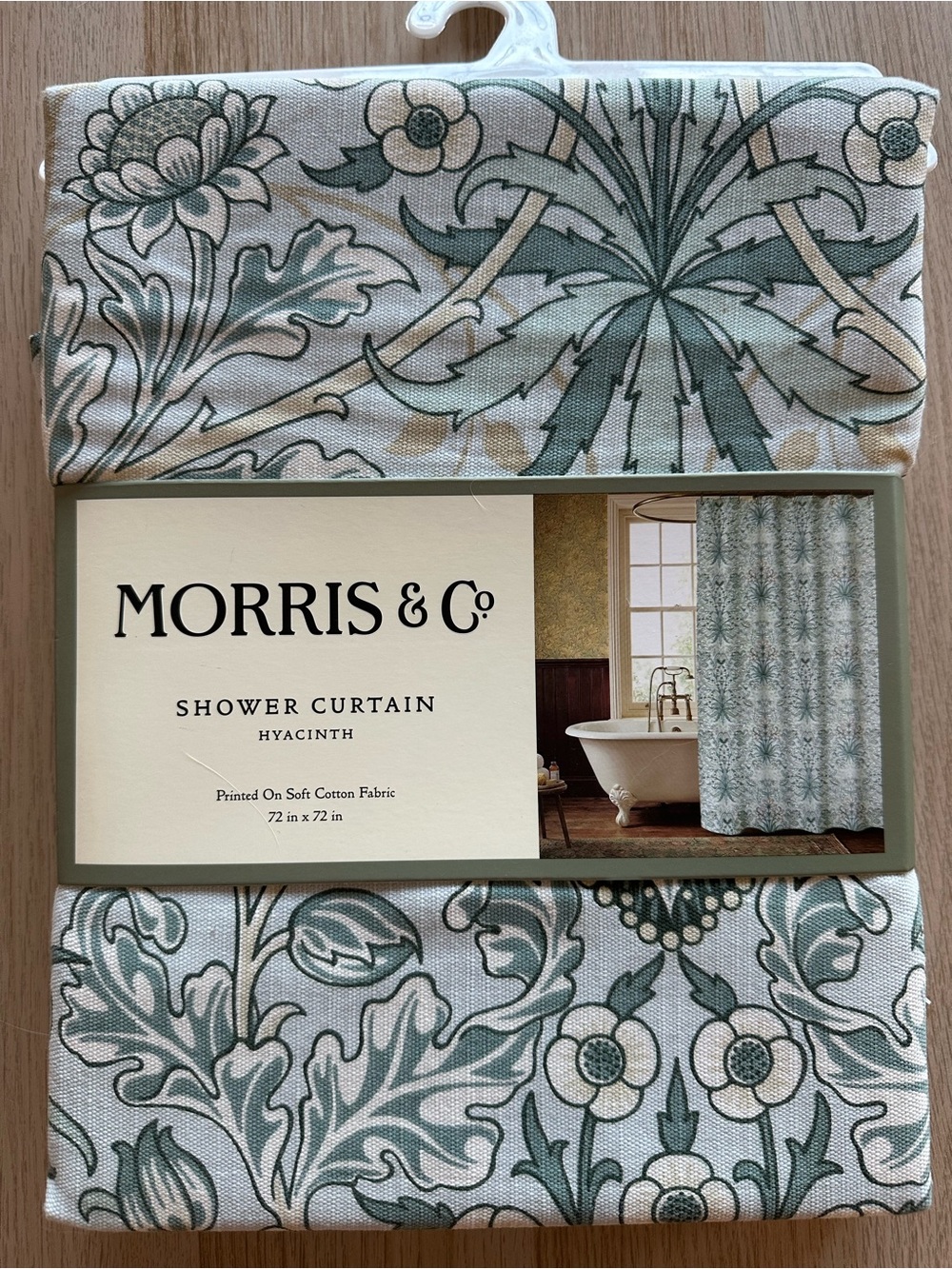 Morris & Co Hyacinth Floral Shower Curtain